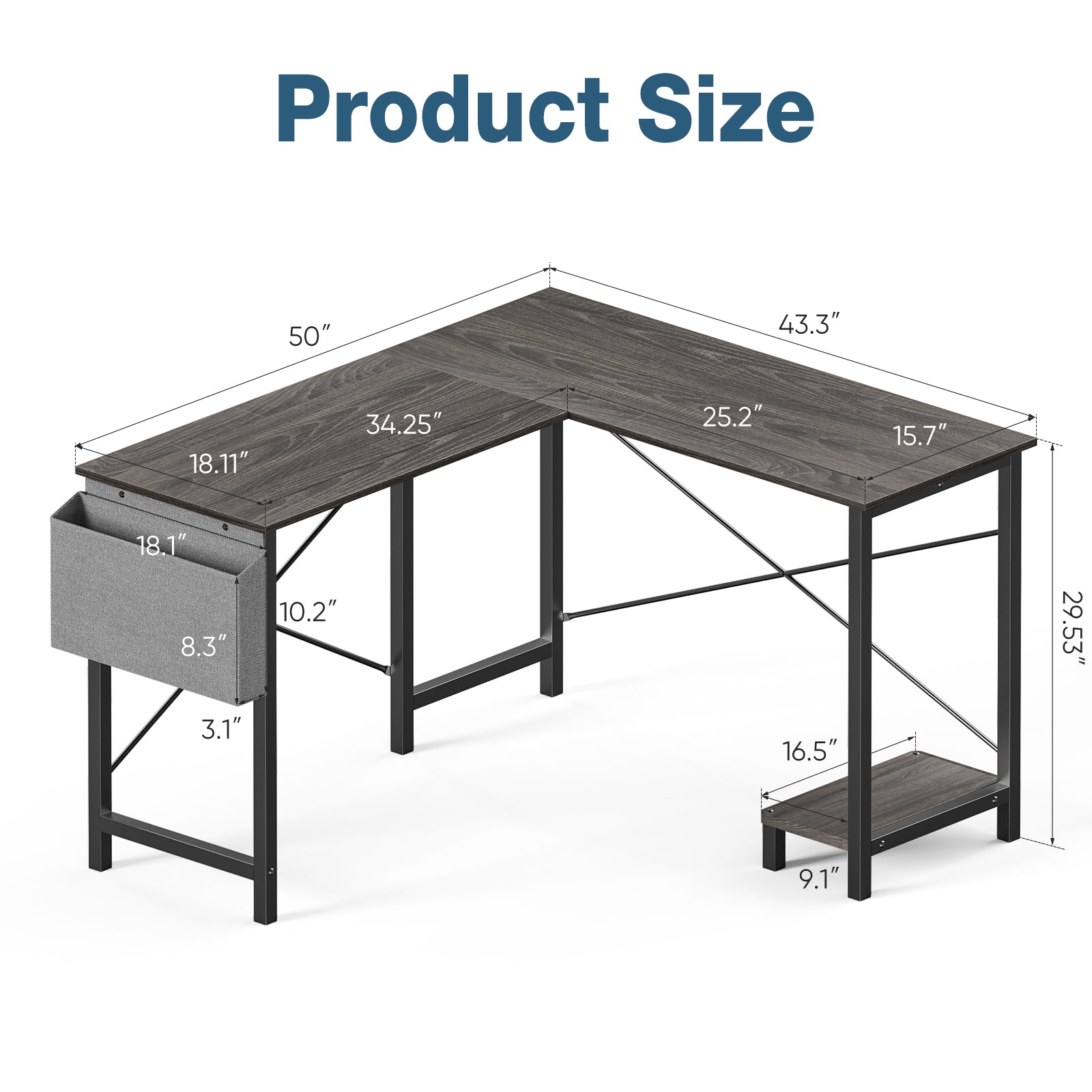 L-Shaped Computer Desk