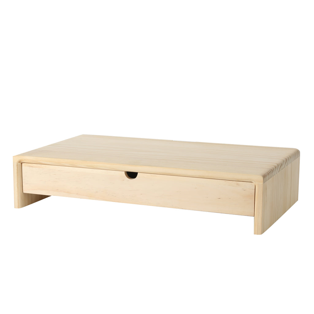 Wooden Monitor Stand, Combines the Functions of Holding Computers and Storing Items