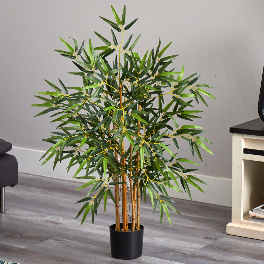 3' Multi Bambusa Bamboo Artificial Tree, Green